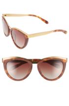 Women's Freida Rothman 'daphne' 56mm Cat Eye Sunglasses - Tortoise