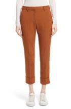 Women's Theory Stretch Wool Crop Pants - Orange