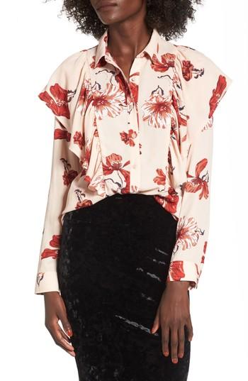 Women's Leith Floral Ruffle Top - Pink