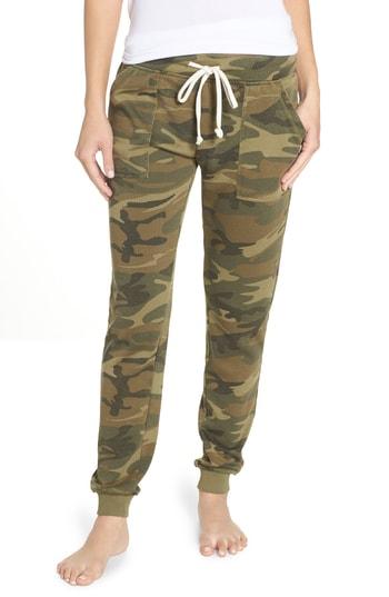 Women's Alternative Long Weekend Camo Lounge Pants - Green