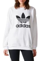 Women's Adidas Originals Trefoil Crewneck Sweatshirt - White