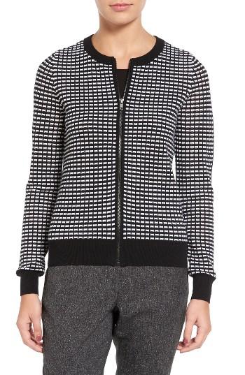 Women's Halogen Zip Front Pointelle Cardigan