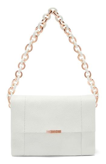 Ted Baker London Ipomoea Leather Shoulder Bag - White