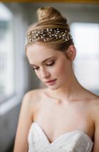 Brides & Hairpins 'vitalia' Pearl & Jeweled Head Band, Size - Metallic