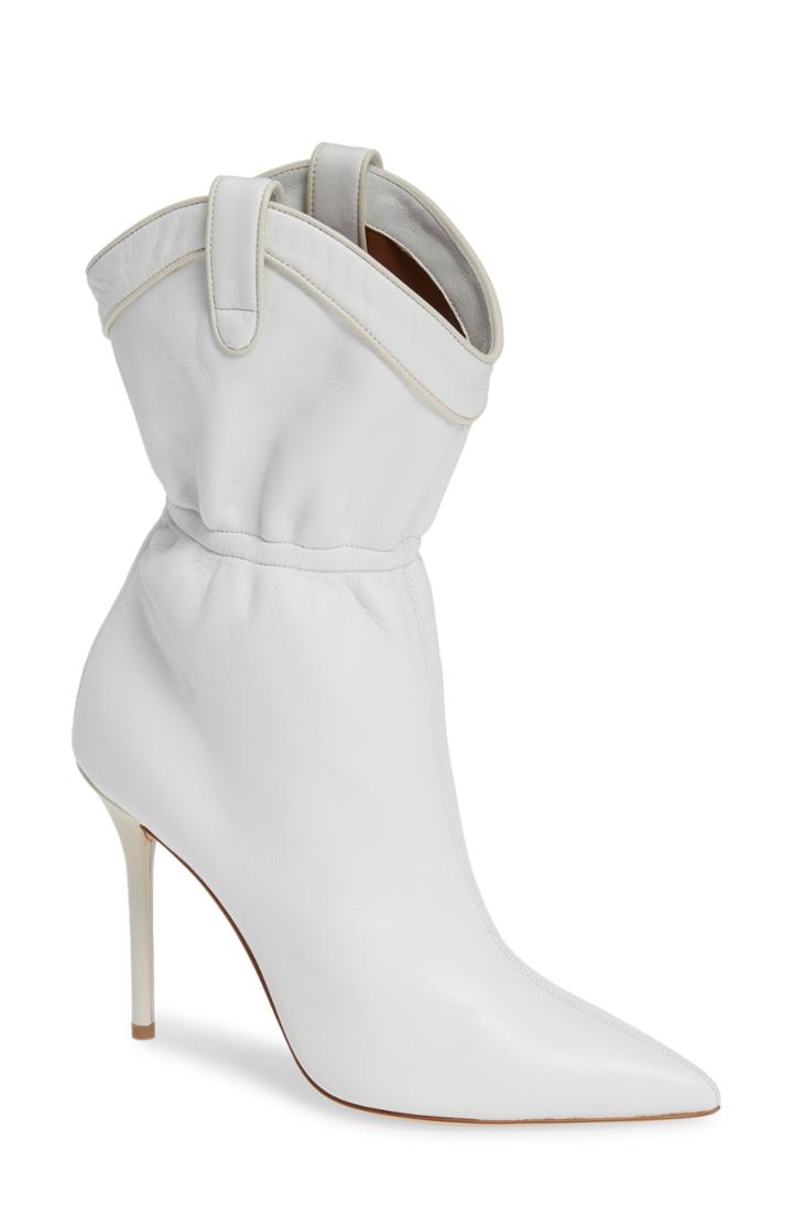 Women's Malone Souliers By Roy Luwolt Daisy Cinched Bootie .5us / 38eu - White