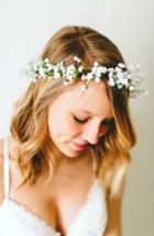 Emily Rose Flower Crowns Baby's Breath Silk Flower Crown - Ivory