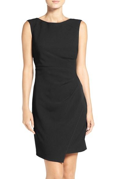 Women's Adrianna Papell Stretch Sheath Dress - Black