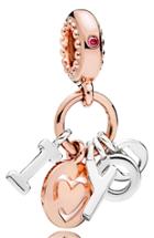 Women's Pandora Rose I Love You Dangle Charm