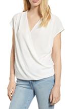 Women's Gibson Draped Faux Wrap Top - Ivory