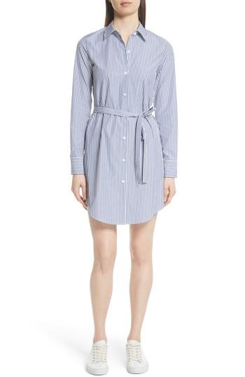 Women's Theory Clean Stripe Shirtdress - Blue