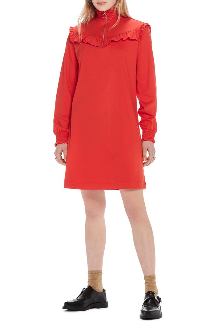 Women's Scotch & Soda Smocked Neck Jersey Dress