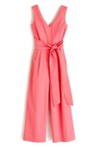 Women's J.crew Stretch Cotton Poplin Jumpsuit - Pink