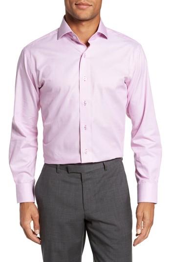Men's Lorenzo Uomo Trim Fit Solid Dress Shirt .5 - 34 - Pink