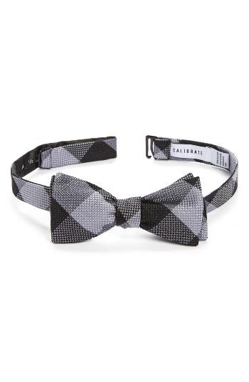 Men's Calibrate Texture Check Silk Bow Tie