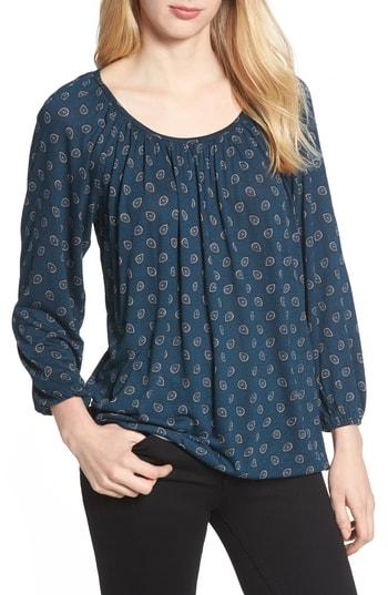 Women's Michael Michael Kors Foulard Peasant Top - Blue/green
