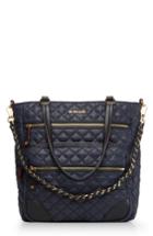 Mz Wallace Crosby Quilted Oxford Nylon Tote - Blue