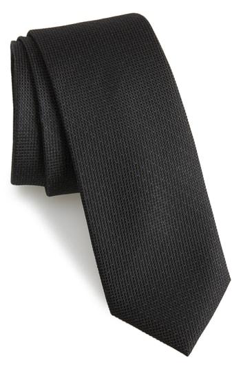 Men's Calibrate Chauncey Mini Silk Tie, Size - Black