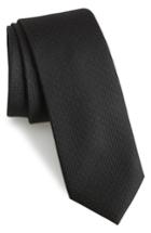 Men's Calibrate Chauncey Mini Silk Tie, Size - Black