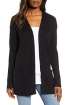 Women's Caslon Open Front Pocket Cardigan - Black