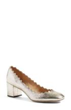 Women's Chloe 'lauren' Scalloped Pump Us / 39eu - Metallic