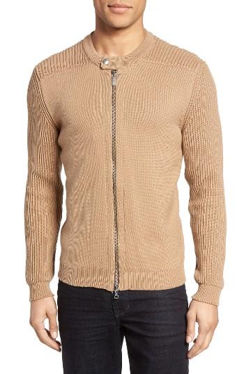 Men's Eleventy Zip Moto Sweater