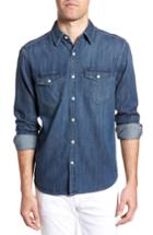 Men's Frame Fit Sport Shirt, Size Small - Blue