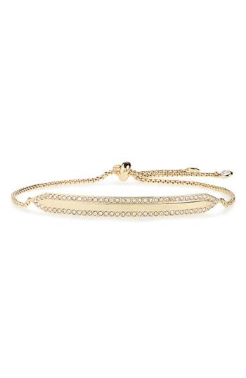 Women's Nordstrom Pave Spheres Bordered Id Slider Bracelet