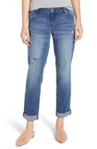 Women's 1822 Denim High Waist Cuffed Straight Leg Jeans - Blue