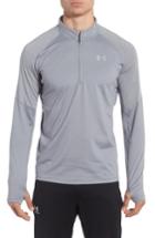 Men's Under Armour Threadborne Quarter Zip Performance T-shirt, Size - Grey