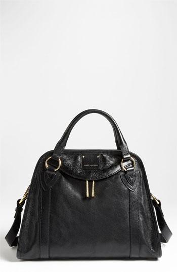 Marc Jacobs 'classic Wellington' Leather Satchel Black With