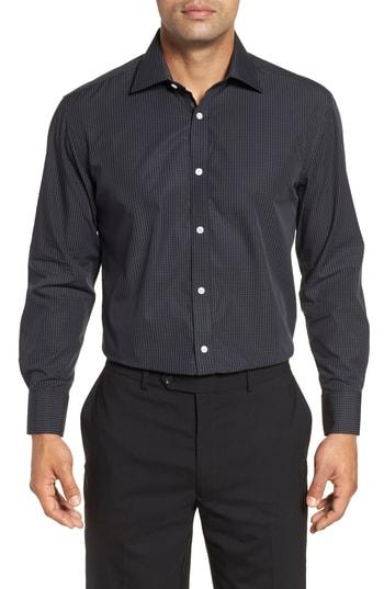 Men's English Laundry Regular Fit Check Dress Shirt .5 - 32/33 - Grey
