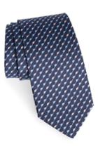 Men's Salvatore Ferragamo Mouse Print Silk Tie, Size - Blue