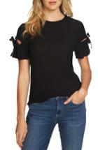 Women's Cece Bow Trim Tee - Black