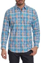 Men's Robert Graham Nuts & Bolts Classic Fit Print Sport Shirt - Blue