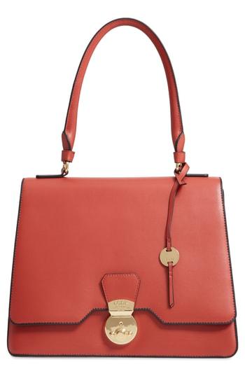 Lodis Los Angeles Rodeo Under Lock & Key - Justina Rfid Leather Satchel - Orange