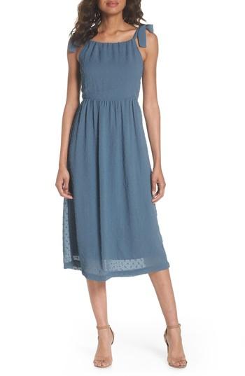 Women's First Monday Tie Shoulder Midi Dress - Blue