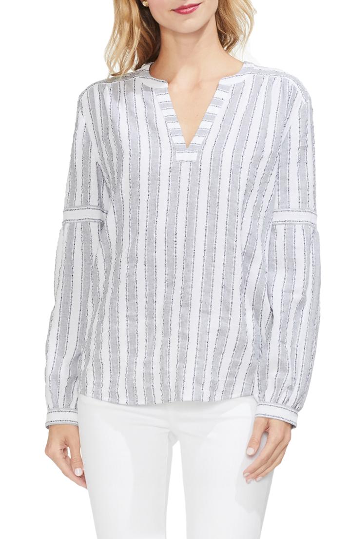 Women's Vince Camuto Stripe Peasant Blouse - White
