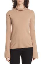 Women's Theory Cashmere Funnel Neck Sweater, Size - Brown