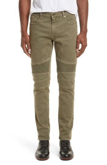 Men's Belstaff Eastham Tapered Moto Jeans - Beige