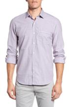 Men's Culturata Trim Fit Mini Plaid Sport Shirt, Size - Pink