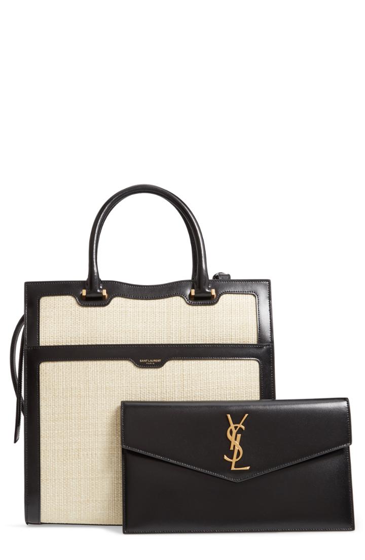 Saint Laurent Medium Uptown Cabas Satchel -