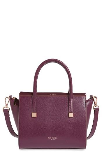 Ted Baker London Tabatha Leather Satchel - Purple