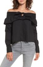 Women's The Fifth Label Paper Planes Off The Shoulder Top - Black