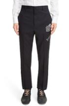 Men's Lanvin Embroidered Wool Trousers