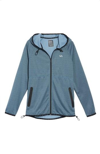 Men's Rvca Shermin Zip Hoodie, Size - Blue