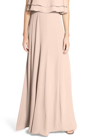 Women's Show Me Your Mumu Princess Ariel A-line Chiffon Maxi Skirt - Beige