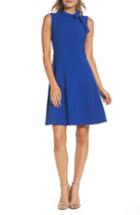 Women's Maggy London Bow Fit & Flare Dress - Blue