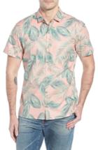 Men's Tori Richard Shade Plant Trim Fit Camp Shirt - Orange