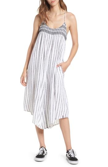 Women's Volcom Stripe High Water Romper /small - White