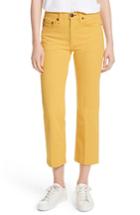 Women's Rag & Bone/jean Straight Leg Crop Jeans - Yellow